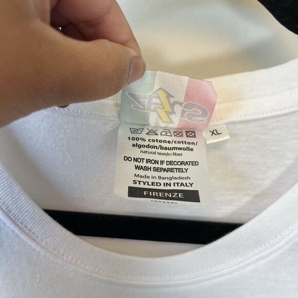 Mona Lisa Graphic T-Shirt Crew Neck Short Sleeve White Women's Size L/XL - Picture 6 of 7